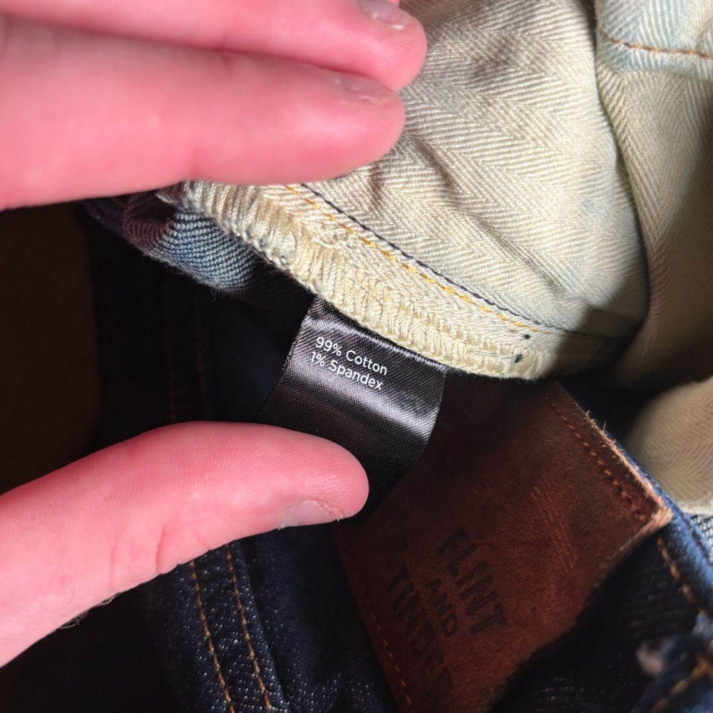 Flint & Tinder Slim Fit Dark Wash Denim Jeans Men’s 31x32 - Picture 7 of 16